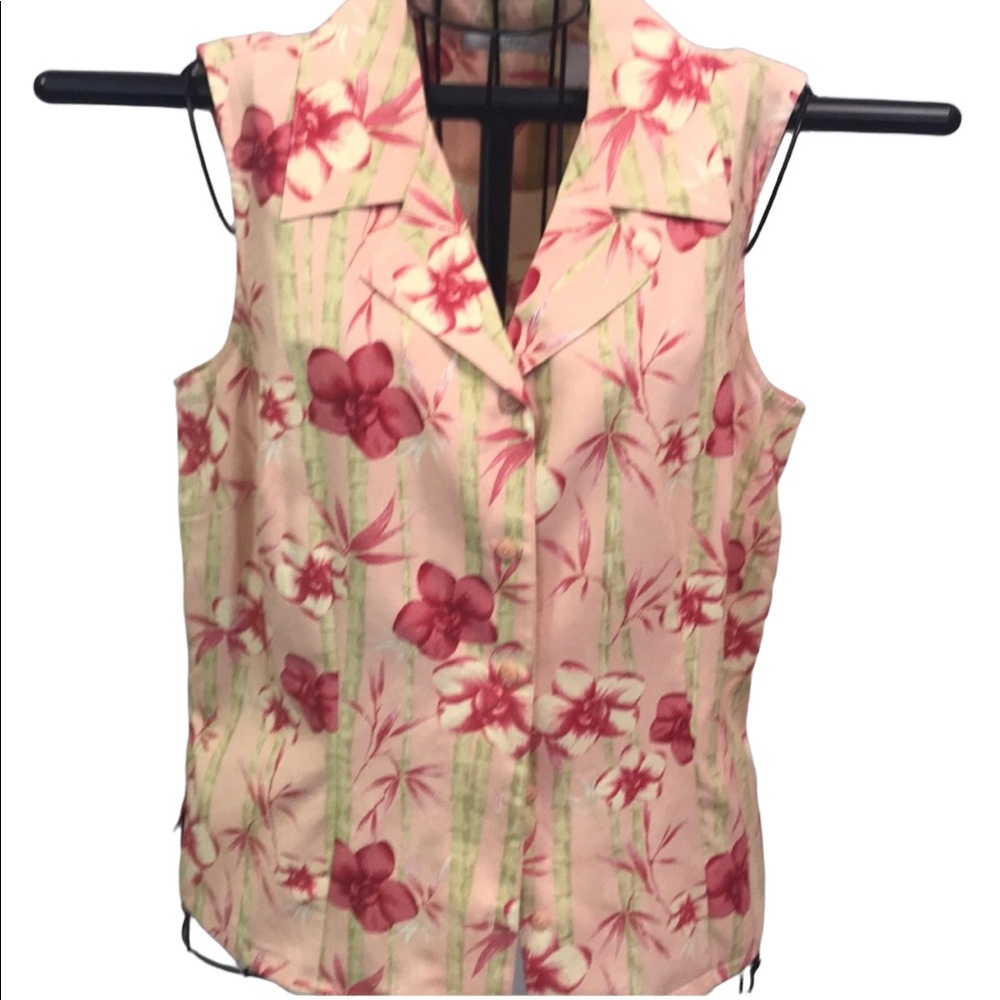 Lizgolf Floral Sleeveless Blouse